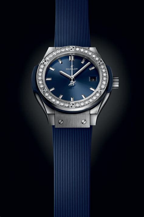 hublot con diamantes|Classic Fusion Titanium Blue Diamonds 29 mm .